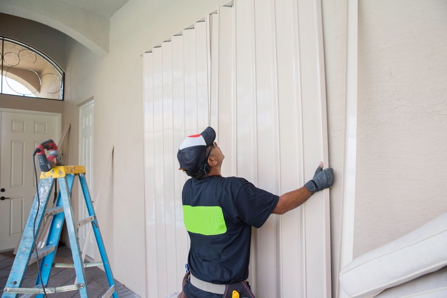 Installation of hurricane panels