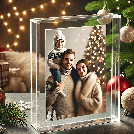 : Personalized acrylic photo frame for the holiday